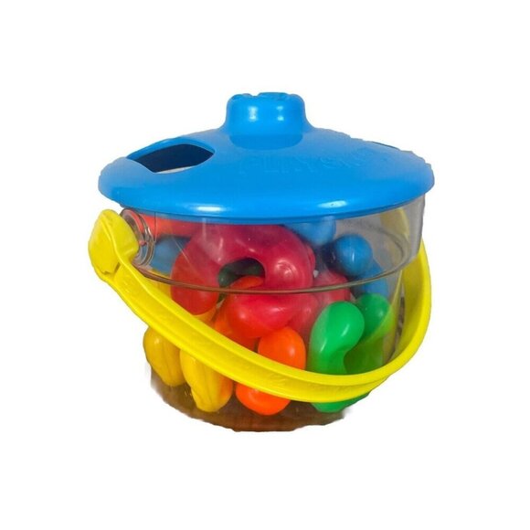 Vintage Playskool Baby Plastic Kiddie Links Set Chain Link Toy 1987 20 Links - Picture 1 of 8